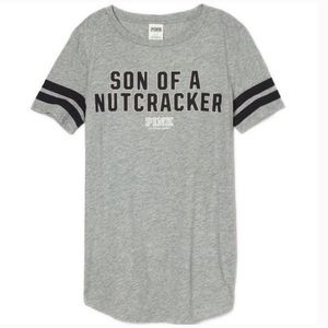 New Victorias Secret PINK Son Of A Nutcracker Tee Shirt XS